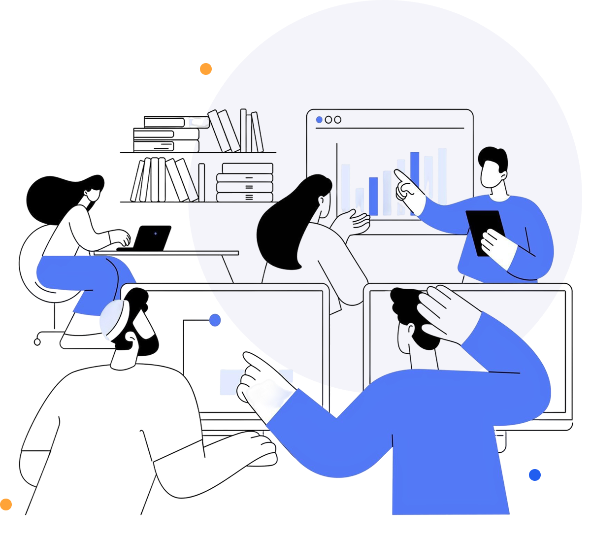 Workspace collaboration illustration